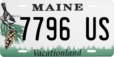 ME license plate 7796US