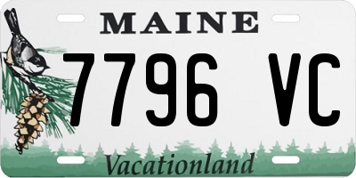 ME license plate 7796VC