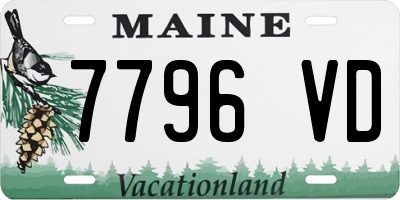 ME license plate 7796VD