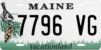 ME license plate 7796VG