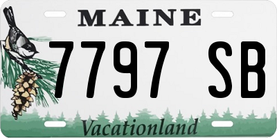 ME license plate 7797SB