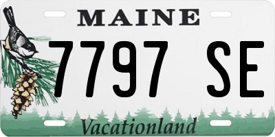 ME license plate 7797SE