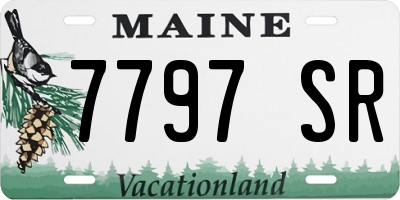 ME license plate 7797SR