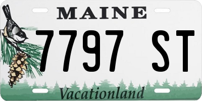ME license plate 7797ST