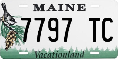 ME license plate 7797TC