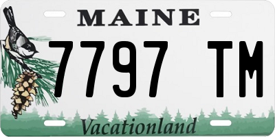 ME license plate 7797TM