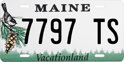 ME license plate 7797TS