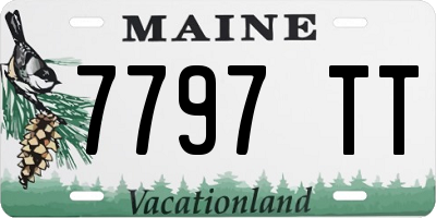 ME license plate 7797TT