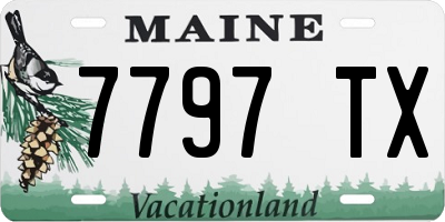 ME license plate 7797TX