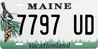 ME license plate 7797UD