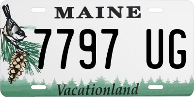 ME license plate 7797UG