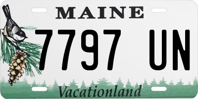 ME license plate 7797UN