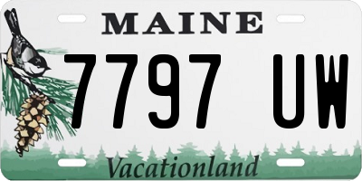 ME license plate 7797UW