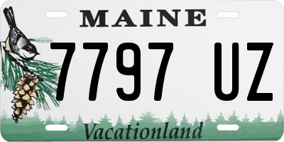 ME license plate 7797UZ