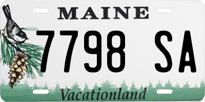 ME license plate 7798SA