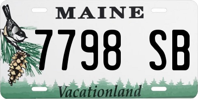 ME license plate 7798SB