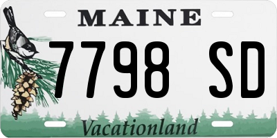 ME license plate 7798SD