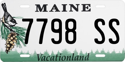 ME license plate 7798SS