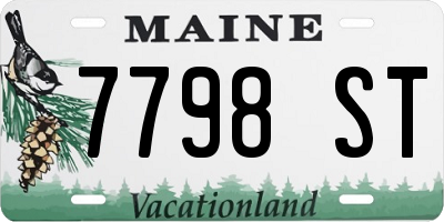 ME license plate 7798ST