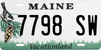 ME license plate 7798SW