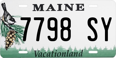 ME license plate 7798SY