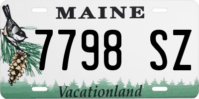 ME license plate 7798SZ
