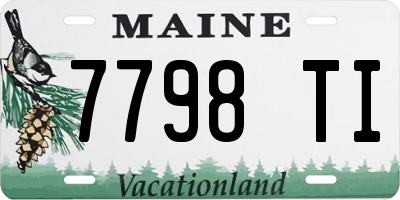 ME license plate 7798TI