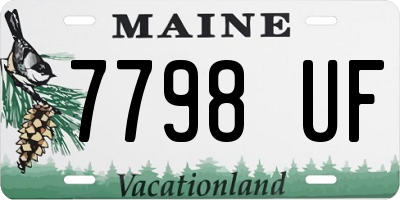 ME license plate 7798UF