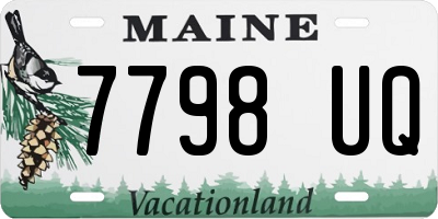 ME license plate 7798UQ