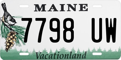 ME license plate 7798UW