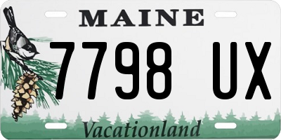 ME license plate 7798UX