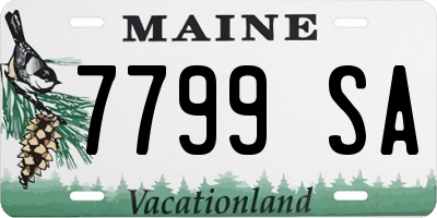 ME license plate 7799SA