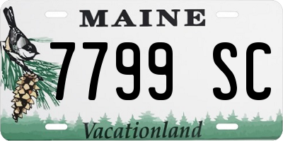 ME license plate 7799SC