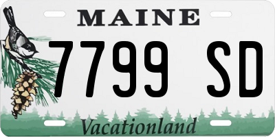 ME license plate 7799SD