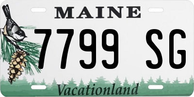 ME license plate 7799SG