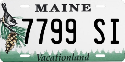ME license plate 7799SI