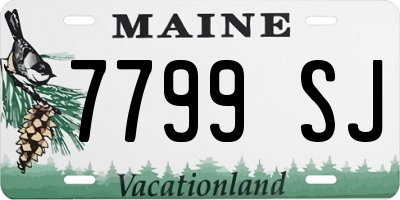 ME license plate 7799SJ