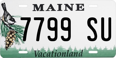 ME license plate 7799SU