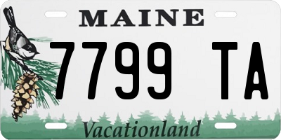 ME license plate 7799TA