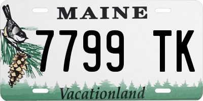 ME license plate 7799TK