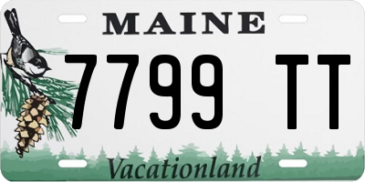ME license plate 7799TT