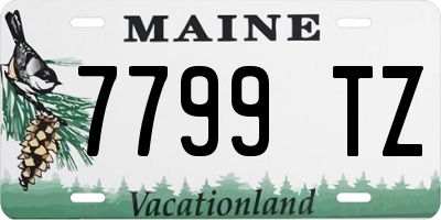 ME license plate 7799TZ