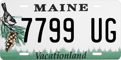 ME license plate 7799UG