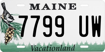 ME license plate 7799UW