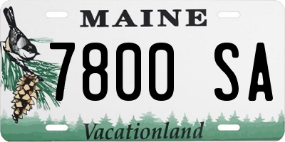 ME license plate 7800SA