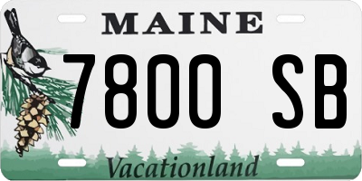 ME license plate 7800SB