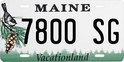 ME license plate 7800SG