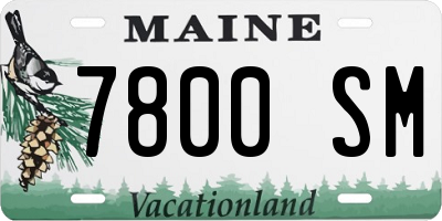 ME license plate 7800SM