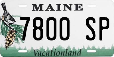 ME license plate 7800SP