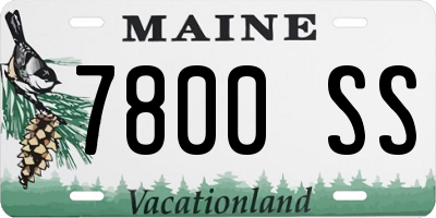 ME license plate 7800SS